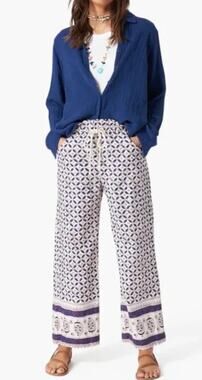 Xirena talyn drawstring cotton pant in sand castle Medium White